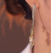 Golden Drops Zirconia Hangings